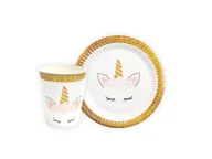 Dekoracje i nakrycia stołu na imprezę - Zestaw urodzinowy Piękny Jednorożec - 24 szt. - miniaturka - grafika 1