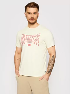 Koszulki męskie - GUESS T-Shirt MBGI31 R9RM3 Beżowy Regular Fit - grafika 1