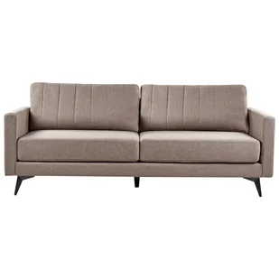 Sofa 3-osobowa jasnobrązowa MALA - Sofy i kanapy - miniaturka - grafika 1