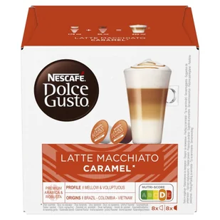 Nescafe DOLCE GUSTO DOLCE GUSTO Latte Macchiato Caramel 16 kapsułek - Kawa w kapsułkach i saszetkach - miniaturka - grafika 1