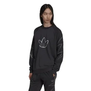 Bluza męska Adidas Lightning Crew sportowa czarna klasyczna bawełniana-S - Bluzy męskie - miniaturka - grafika 1