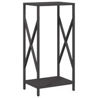 Wózki magazynowe - vidaXL Stojak na drewno opałowe czarny 34x25x70 cm - miniaturka - grafika 1