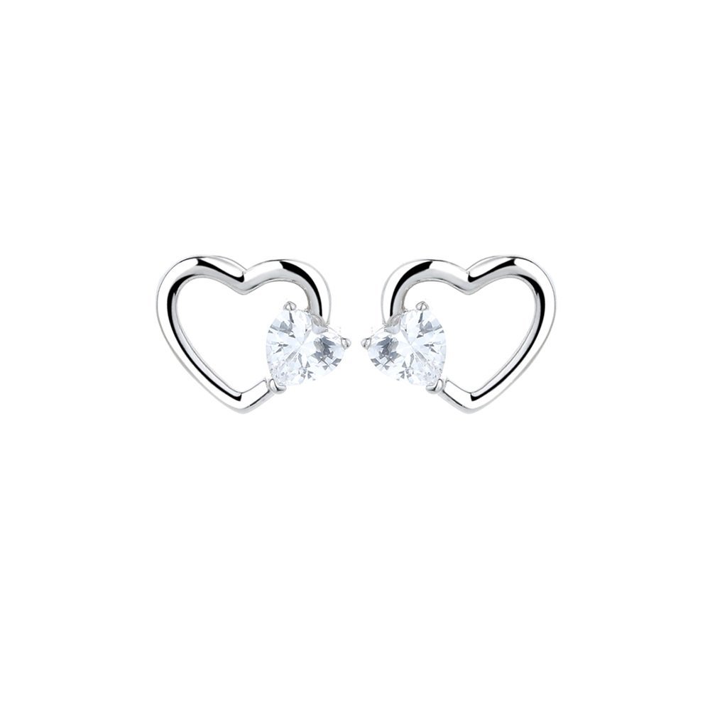 Kolczyki srebrne exquisite heart