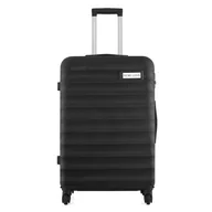 Walizki - Walizka z ABS-u w poziome paski 26" - czarna Semi Line - miniaturka - grafika 1