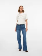 Koszulki i topy damskie - Vero Moda Koszulka w kolorze białym - miniaturka - grafika 1