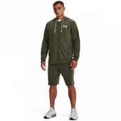 Spodenki męskie - Męskie spodenki dresowe UNDER ARMOUR RIVAL TERRY SHORT - oliwkowe/khaki - miniaturka - grafika 1