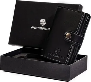Peterson Skórzany portfel męski zapięciem Peterson NoSize - Portfele - miniaturka - grafika 1