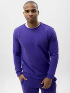 Bluzy męskie - Bluza Bez Kaptura Męska Fioletowa Jigga Wear Simple Crown XL - miniaturka - grafika 1