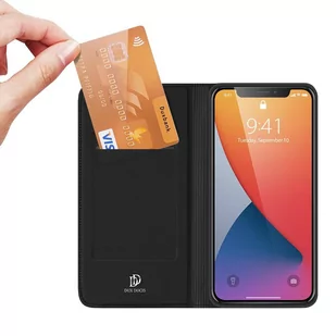 Dux Ducis Skin Pro kabura etui pokrowiec z klapką iPhone 12 Pro / iPhone 12 czarny - Etui i futerały do telefonów - miniaturka - grafika 2