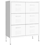Szafy i regały magazynowe - Biała stalowa szafka gospodarcza z 6 szufladami R8-Z02 - miniaturka - grafika 1