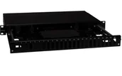 Akcesoria do serwerów - EmiterNet Przełącznica wysuwana 19" 1U 24xSC duplex teleskopowa, czarna - miniaturka - grafika 1