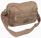 Gadżety dla niej i dla niego - Stylowa Lekka Materiałowa Torba Pozioma Średnia Na Ramię Bag Street NR 2223 BRĄZOWY - miniaturka - grafika 1