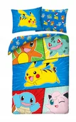 Pościel dla dzieci - Pościel dziecięca Pokemon 140 x 200 cm 100% bawełna Halantex wielokolorowy - miniaturka - grafika 1
