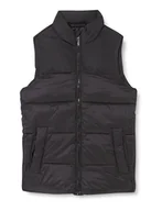 Kurtki i płaszcze dla chłopców - Jack & Jones Junior Chłopięca kamizelka JJETOBY Bodywarmer Collar SN JNR, czarna, 164, czarny, 164 - miniaturka - grafika 1