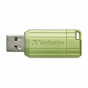 Pendrive - Verbatim USB flash disk, USB 2.0, 128GB, Store,N,Go PinStripe, zielony, 49462, do archiwizacji danych - miniaturka - grafika 1
