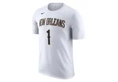 Koszulki męskie - Nike New Orleans Pelicans Zion Williamson Tee White - miniaturka - grafika 1