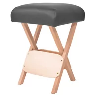 Stoły i łóżka do masażu - vidaXL Składany stołek do masażu, grubość siedziska 12 cm, czarny vidaXL - miniaturka - grafika 1