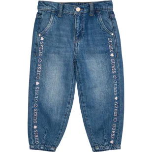 Guess Jeansy Relaxed fit - Spodnie i spodenki dla dziewczynek - miniaturka - grafika 1
