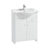 Szafki łazienkowe - Szafka z umywalką Venus 65 cm biały połysk - miniaturka - grafika 1