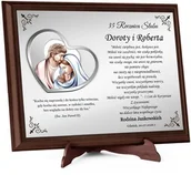 Ikony i obrazy sakralne - Obrazek z życzeniami i dedykacją na 35 rocznicę ślubu - miniaturka - grafika 1