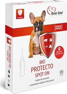 Over Zoo Bio Protecto Spot On dla szczeniąt krople na bazie naturalnych olejków eterycznych 4 x 1 ml - Artykuły przeciw pasożytom - miniaturka - grafika 1