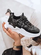 Sneakersy damskie - Sneakersy damskie LAMI czarne Dstreet ZY0121-36 - miniaturka - grafika 1