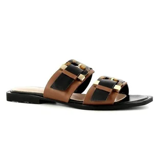 Klapki damskie skórzane CARINII - Carinii - Klapki i japonki damskie - miniaturka - grafika 1