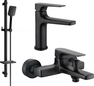 Zestawy baterii łazienkowych - Mexen Lynx DQ62 zestaw wannowy, czarny - 745903DQ62-70 - miniaturka - grafika 1
