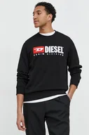 Bluzy męskie - Diesel bluza bawełniana męska kolor czarny z aplikacją - miniaturka - grafika 1
