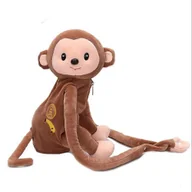 Torebki damskie - Kobiety Lovely Monkey Pluszowy plecak Torba na ramię Cartoon Dzieci Wypchane Animal Crossing Bag Torby Kurierskie Prezent urodzinowy - miniaturka - grafika 1