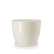 Donice - Doniczka klasik 4 krem połysk 21 x 17 cm - miniaturka - grafika 1