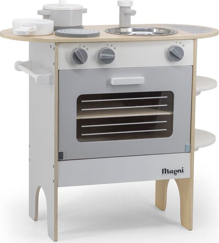 Magni Legekøkken med ovn, kogeplader og vask/ Play kitchen, with sink, oven and hobs