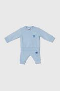 Komplety dla niemowląt - adidas Originals dres niemowlęcy kolor niebieski - miniaturka - grafika 1