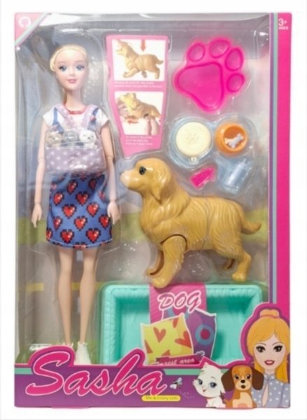 Lalka z psem w ciąży