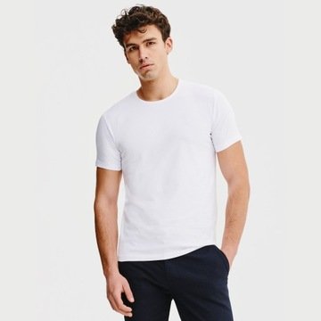 Gładki biały t-shirt męski Pako Lorente roz. XL