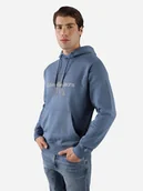 Bluzy męskie - Bluza męska z kapturem kangurka Calvin Klein J30J320805-DBX XL Niebieska (8720639464067). Bluzy z kapturem męskie - miniaturka - grafika 1