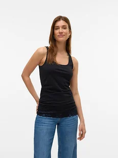 Vero Moda Top w kolorze czarnym - Koszulki i topy damskie - miniaturka - grafika 1