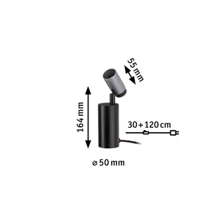 Paulmann Runa lampa stołowa, czarna/antracytowa - Lampy stojące - miniaturka - grafika 4