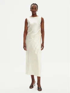 PINKO Sukienka koktajlowa Amico 105011 A2BU Beżowy Regular Fit - Sukienki - miniaturka - grafika 1