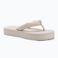 Klapki i japonki damskie - Japonki damskie Calvin Klein YW0YW01723 Beach Sandal Flatform Ttxr Satin triple eggshell - miniaturka - grafika 1