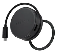 Adaptery i przejściówki - Satechi OntheGo 7w1 Multiport Adapter USB-C PD 2x USB-A HDMI 4K Ethernet czytnik kart microSD czarny ST-POTG7C - miniaturka - grafika 1