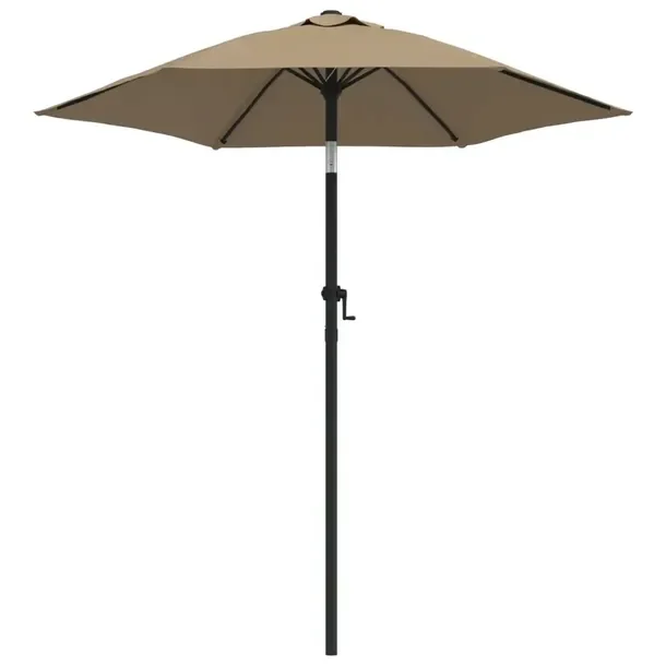 Parasol ogrodowy przechylny, taupe/ciemnoszary, 200x224 cm, poliester/alumi