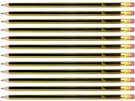 Ołówki - Ołówek tradycyjny z gumką twardość H1 Tetis 12 sztuk - miniaturka - grafika 1