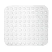 Maty antypoślizgowe - Mata antypoślizgowa pcv 55 x 55 cm biała - miniaturka - grafika 1