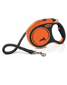 Smycze dla psów - FLEXI Smycz automatyczna XTREME L taśma 5 m kol. pomarańczowy - przeznaczony dla psów o wadze do 65 kg - miniaturka - grafika 1