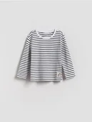 Bluzki dla niemowląt - Reserved - Bluzka w paski - czarny - miniaturka - grafika 1