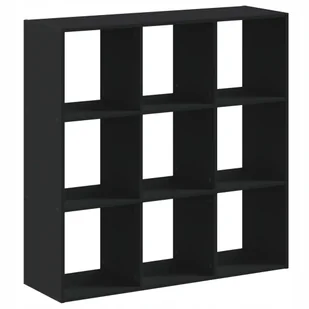Regał, czarny, 102x32x102 cm, materiał drewnopoc - Regały - miniaturka - grafika 1