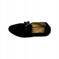 Mokasyny męskie - Klasyczne mokasyny męskie czarne FRANCO SARTO 41 - miniaturka - grafika 1