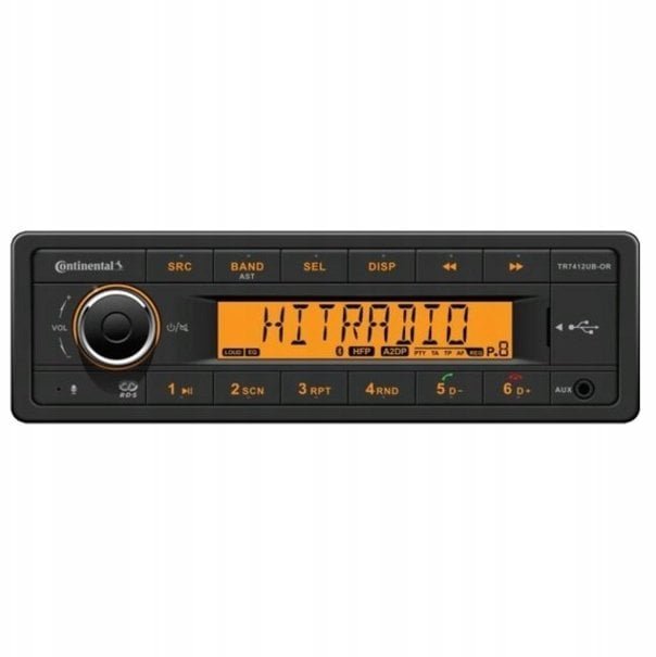 Continental TR7412UB-OR FM RDS Tuner AUX/USB/BT 12V Short Chess