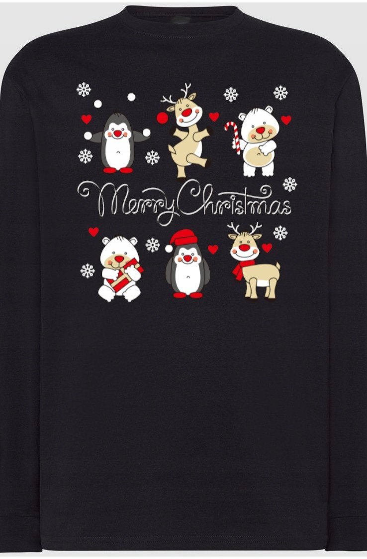 Świąteczna Modna Bluza Longsleeve r.XS